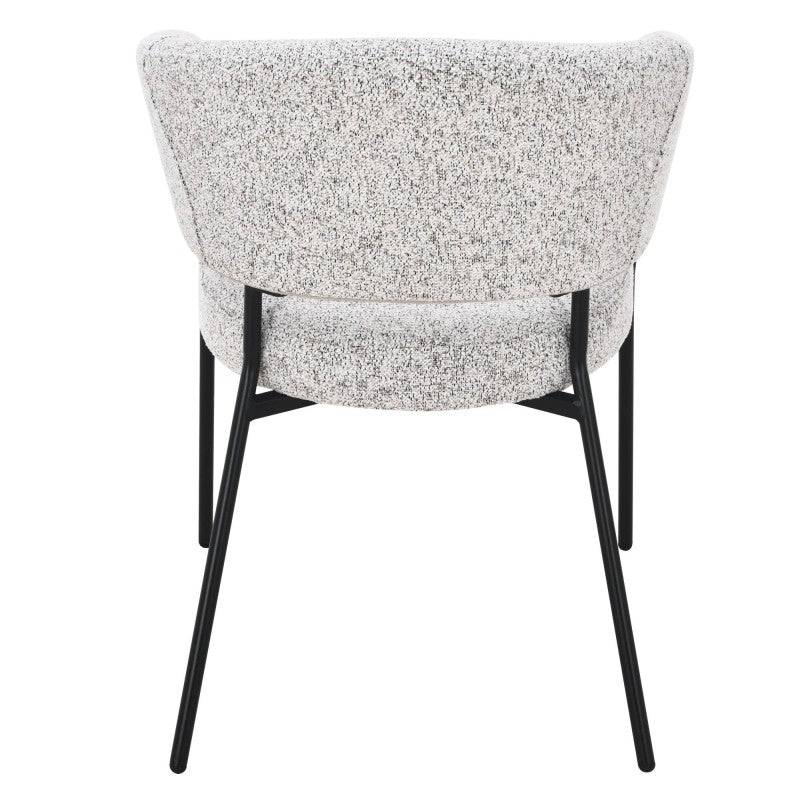 Sedia AMUL rivestita, seduta beige/gambe nere