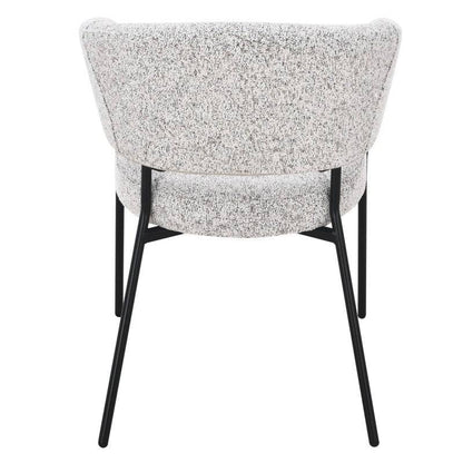Sedia AMUL rivestita, seduta beige/gambe nere