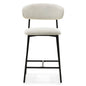 LORO cream bar stool with backrest