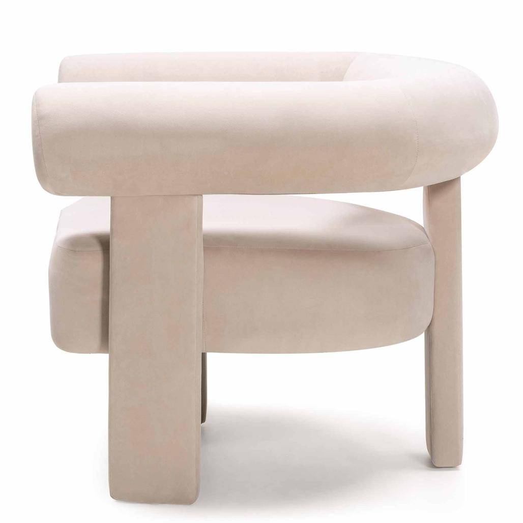 Poltrona ATYPIQUE, beige chiaro, velluto