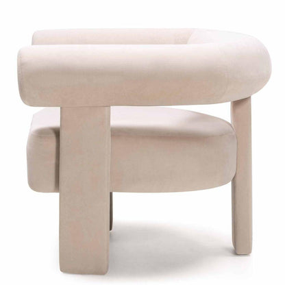 Poltrona ATYPIQUE, beige chiaro, velluto