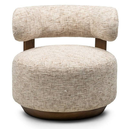 Loungesessel MARABELL, Beige-Grau/Nussbaum
