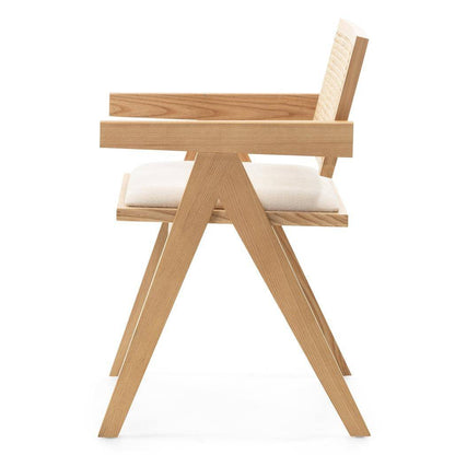 Sedia in legno RENE, intreccia viennese, naturale/beige