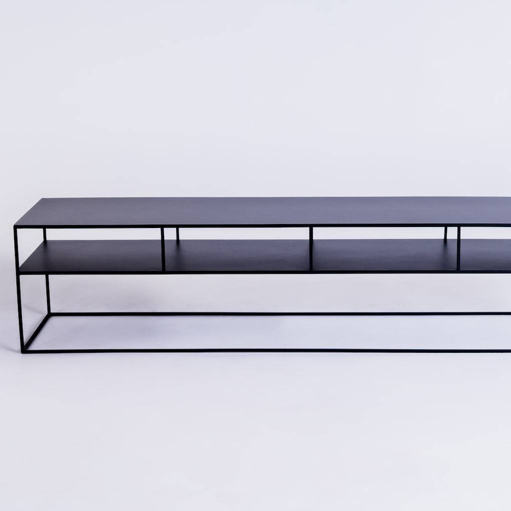 Tavolino RTV TENSIO 2 FLOOR METAL 200x45 - Nero