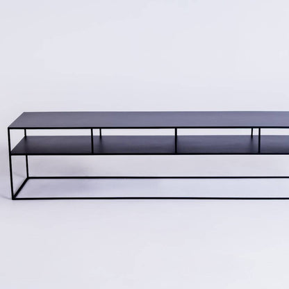 Tavolino RTV TENSIO 2 FLOOR METAL 200x45 - Nero