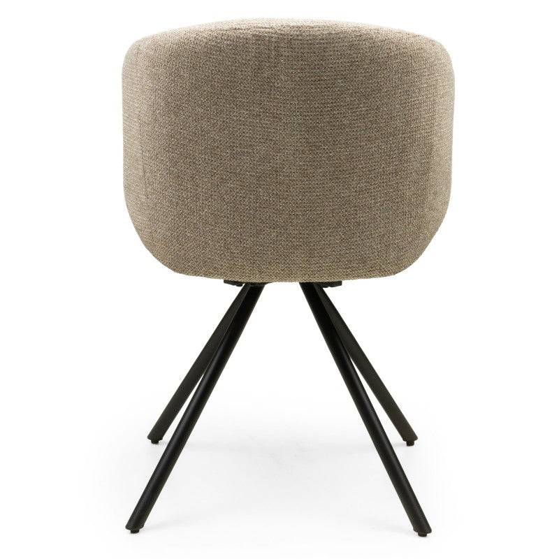 PERLA Poltrona Girevole Mocha con Gambe Nere