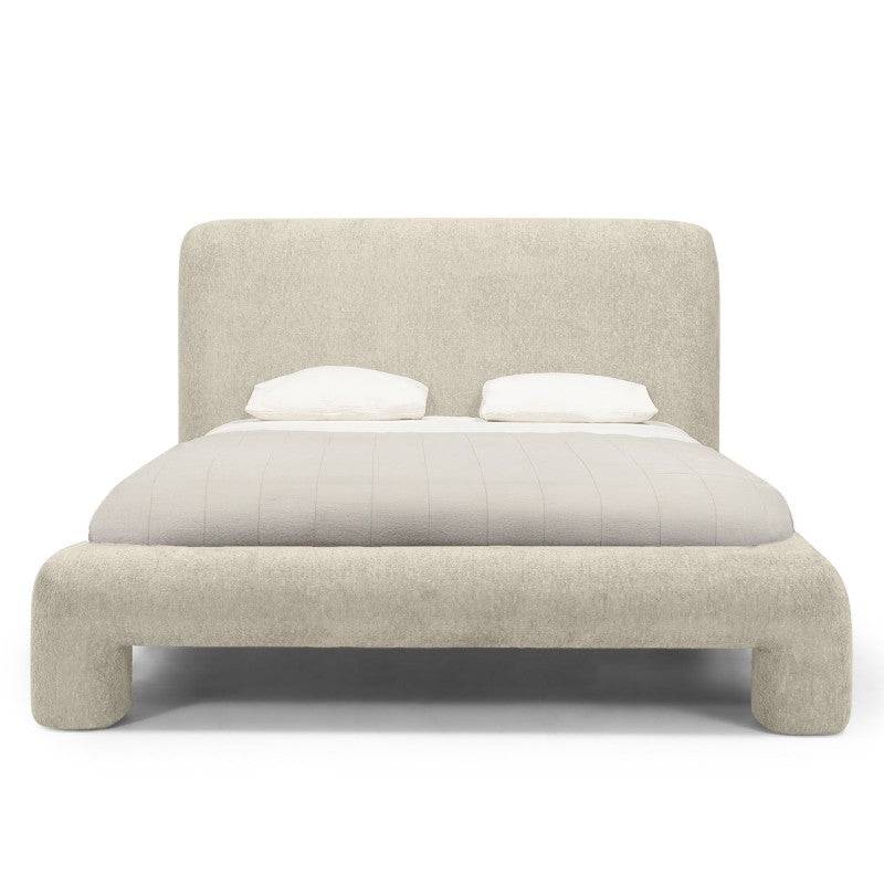 ROLLAND Letto Imbottito 160x200 cm Grigio Chiaro
