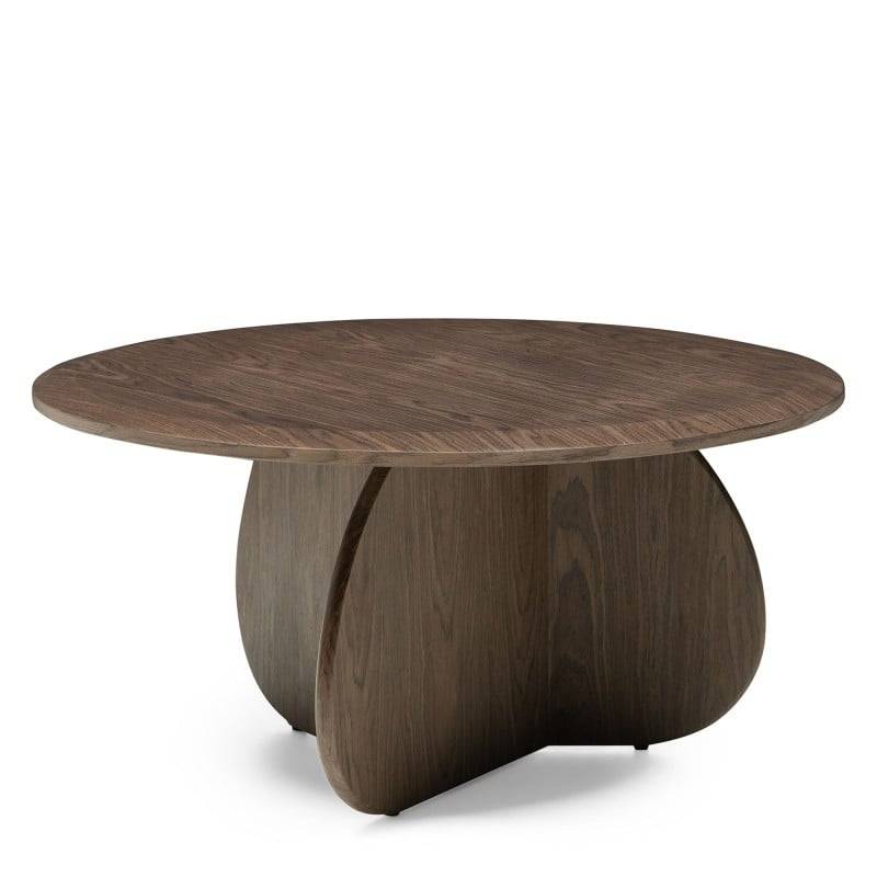 Couchtisch OKUN 80 cm, dunkles Nussbaumholz