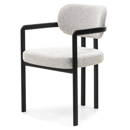 Polsterstuhl FLAIRE, Grau-Beige und Schwarz