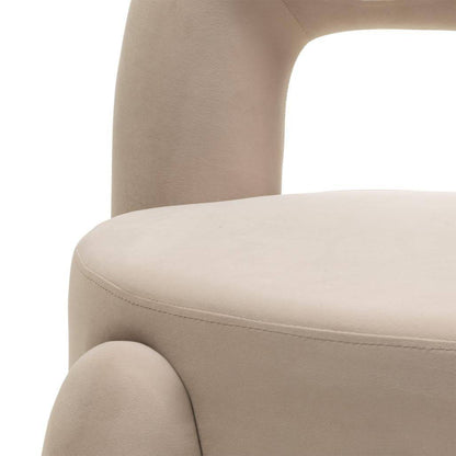 Loungesessel LUCCA hellbeige Samt