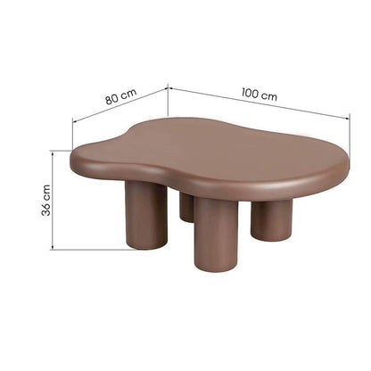 Tavolino da caffè BIZARRO 100 cm, cioccolato