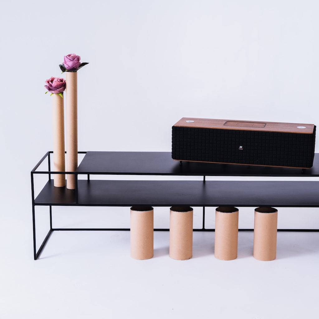 Tavolo RTV SENSO FLOWER METAL 170x45 L - nero