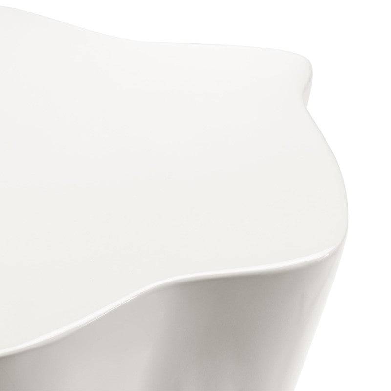 Tavolino Laterale FIOR 49 cm, Grigio-Beige, Lucido
