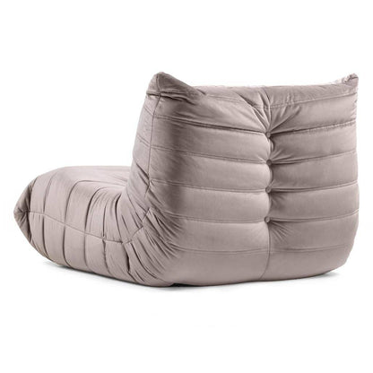 Poltrona Lounge LIBELLULE, marrone-grigio, velluto