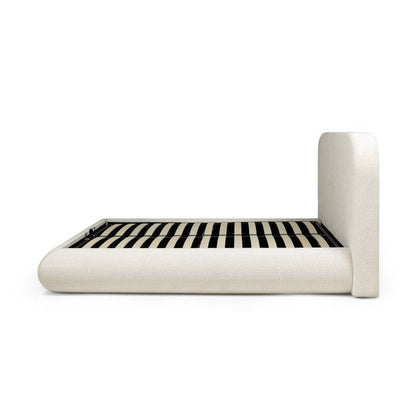 Letto imbottito LUMIN 160x200 cm, beige chiaro