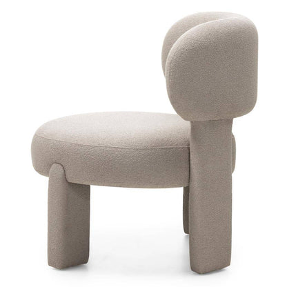 Poltrona imbottita SAMMA, grigio-beige, bouclé
