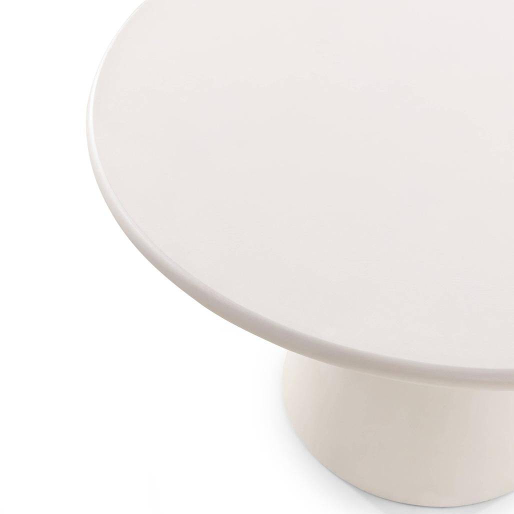 Tavolo da pranzo ADEL 120 cm rotondo, ecru microcemento