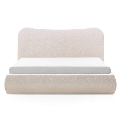 Letto imbottito DOMINIQUE 140x200 cm, beige