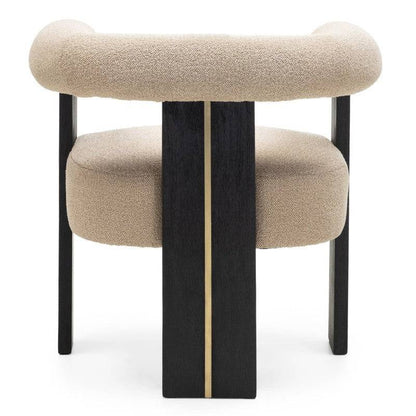Sedia imbottita MARGARET Beige/Nero