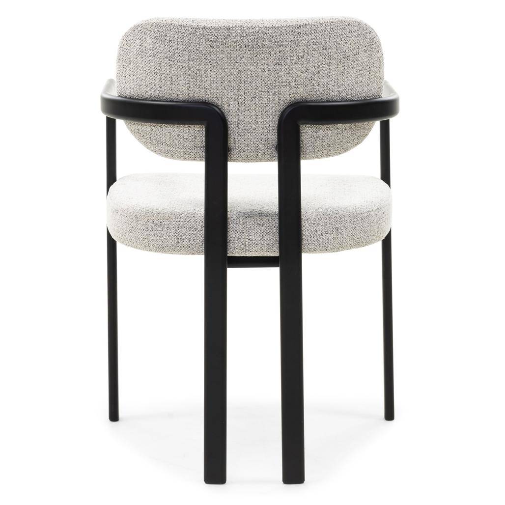Polsterstuhl FLAIRE, Grau-Beige und Schwarz
