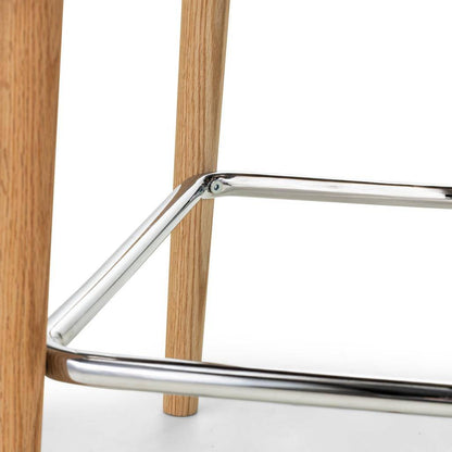 Hocker MIA, cremefarben, Eiche
