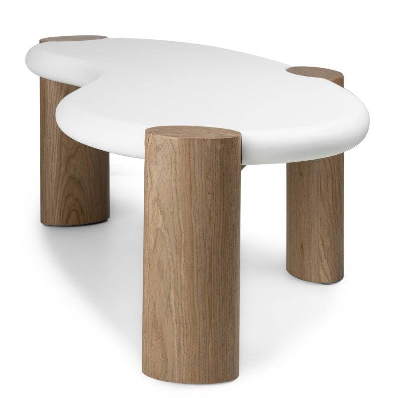 Tisch OBUO 125 cm Weiß Nussbaum