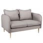 POSH WOOD 2-seater Sofa - Steel, natural wood