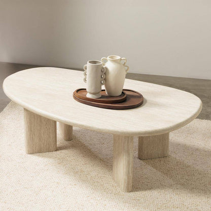 Tavolino da Caffè NADIN 130 cm, Travertino