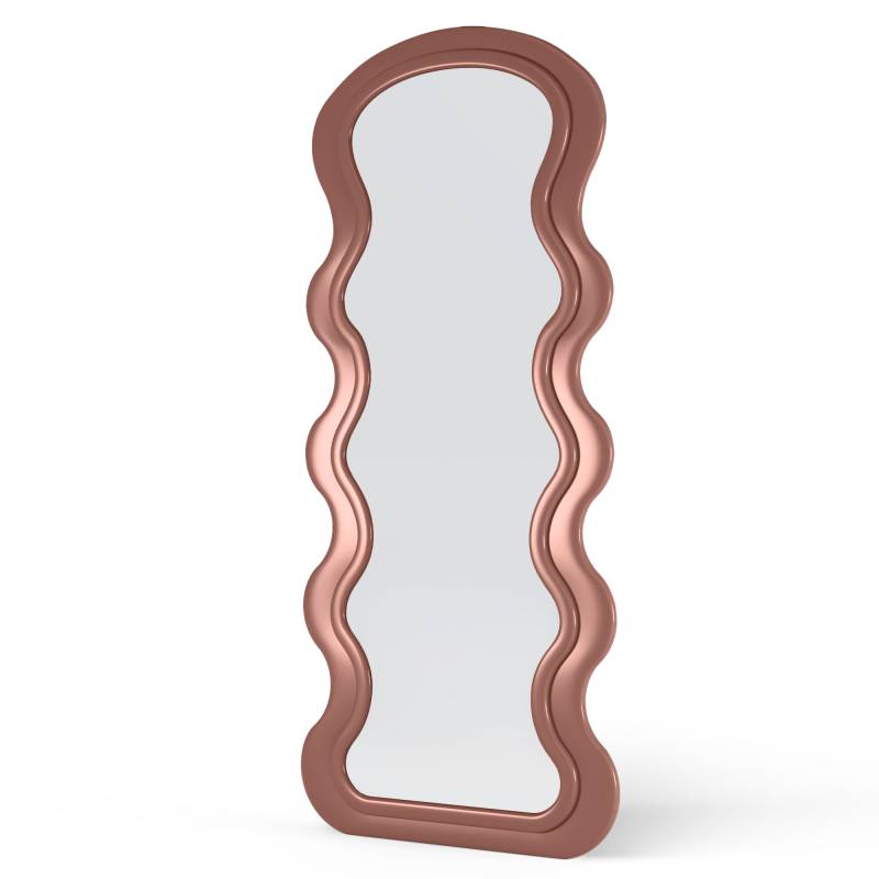 Specchio SELLEG 177x75 cm, forma organica, beige mousse