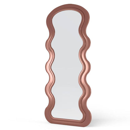 Specchio SELLEG 177x75 cm, forma organica, beige mousse