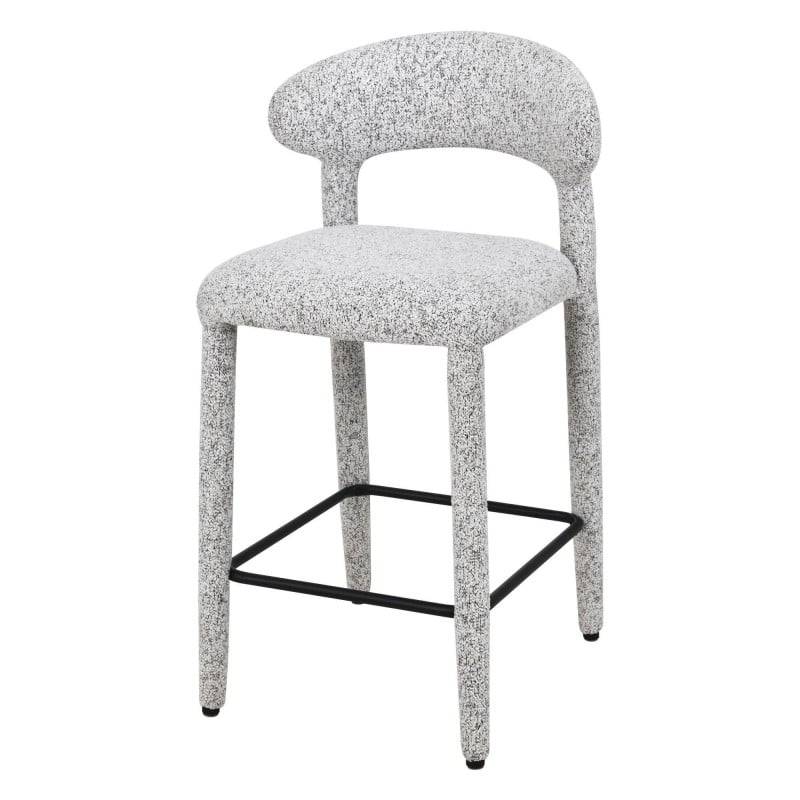 Sgabello imbottito IROKI, beige-grigio melange
