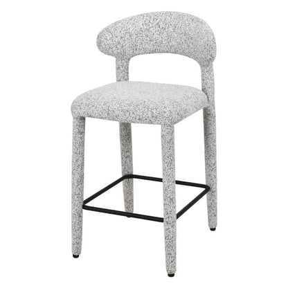 Sgabello imbottito IROKI, beige-grigio melange
