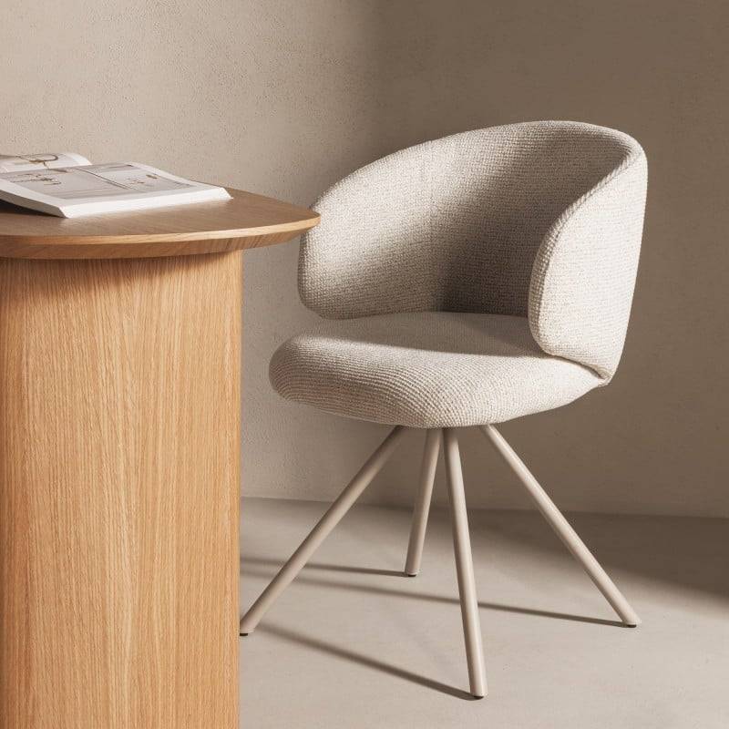 Poltrona girevole PERLA beige