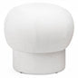 Pouf BOOP rotondo rivestito bianco