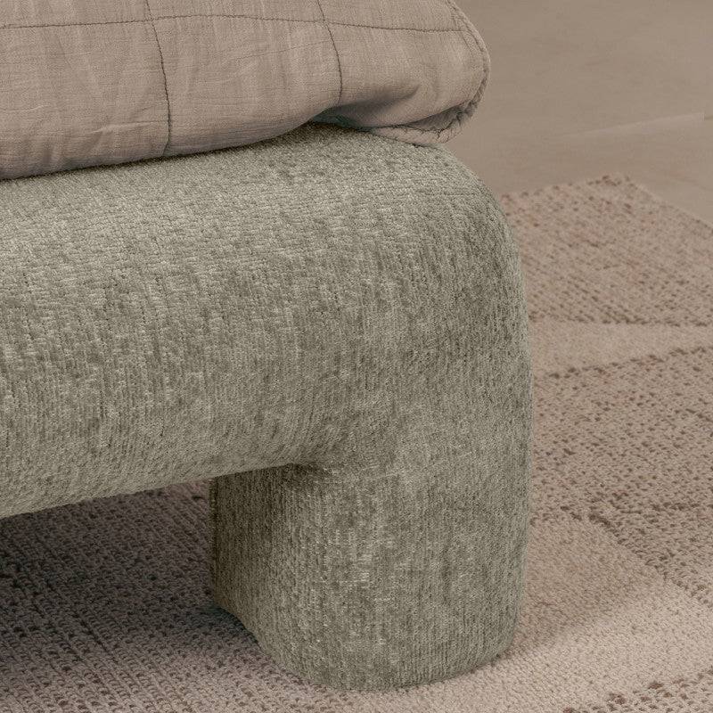 ROLLAND Letto Imbottito 160x200 cm Grigio Chiaro