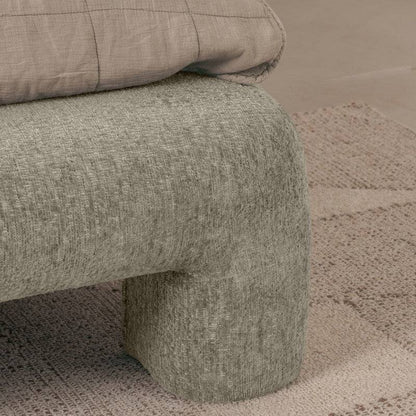 ROLLAND Letto Imbottito 160x200 cm Grigio Chiaro
