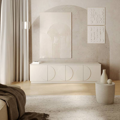Mobile TV LOONA cashmere con archi
