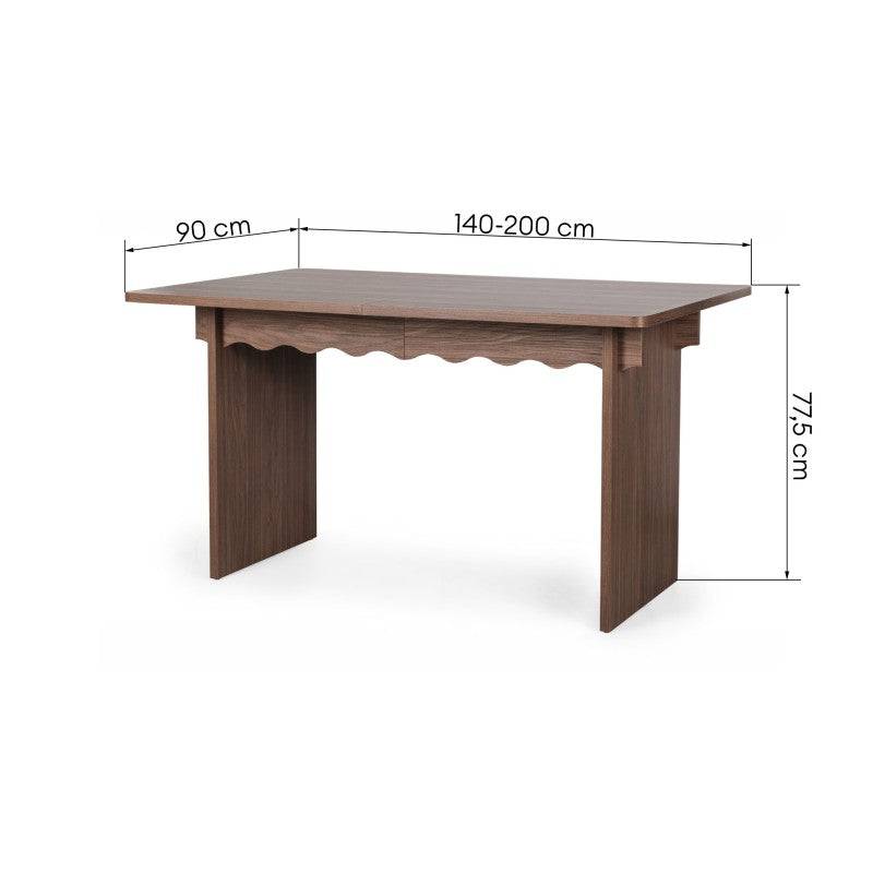 Tavolo FLLOR allungabile 140-200 cm, noce Lincoln