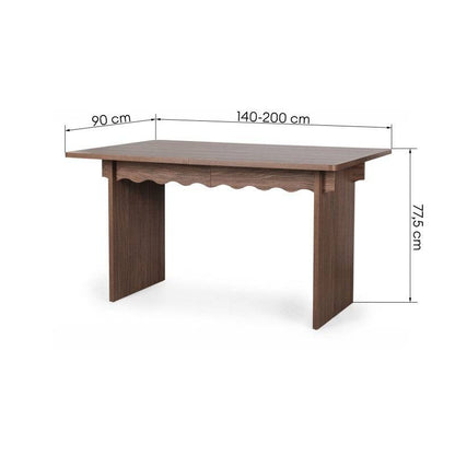 Tavolo FLLOR allungabile 140-200 cm, noce Lincoln