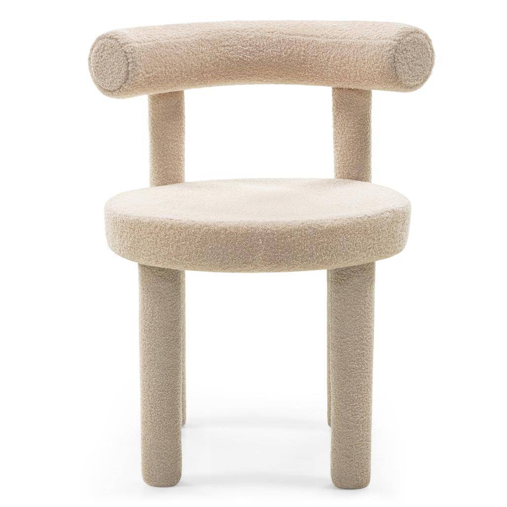 Sedia da Pranzo PERER II, Beige Bouclé
