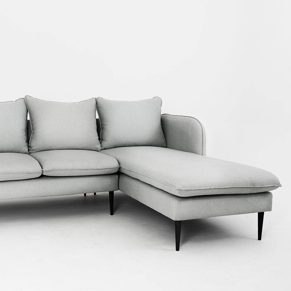 Divano Angolare POSH P Nero - Platino