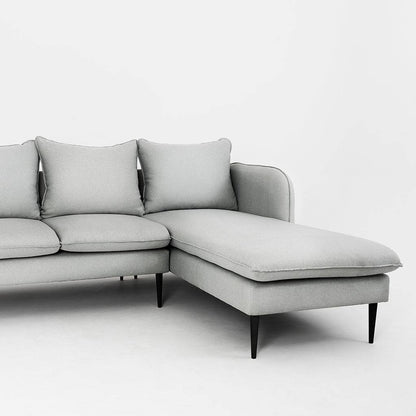 Divano Angolare POSH P Nero - Platino