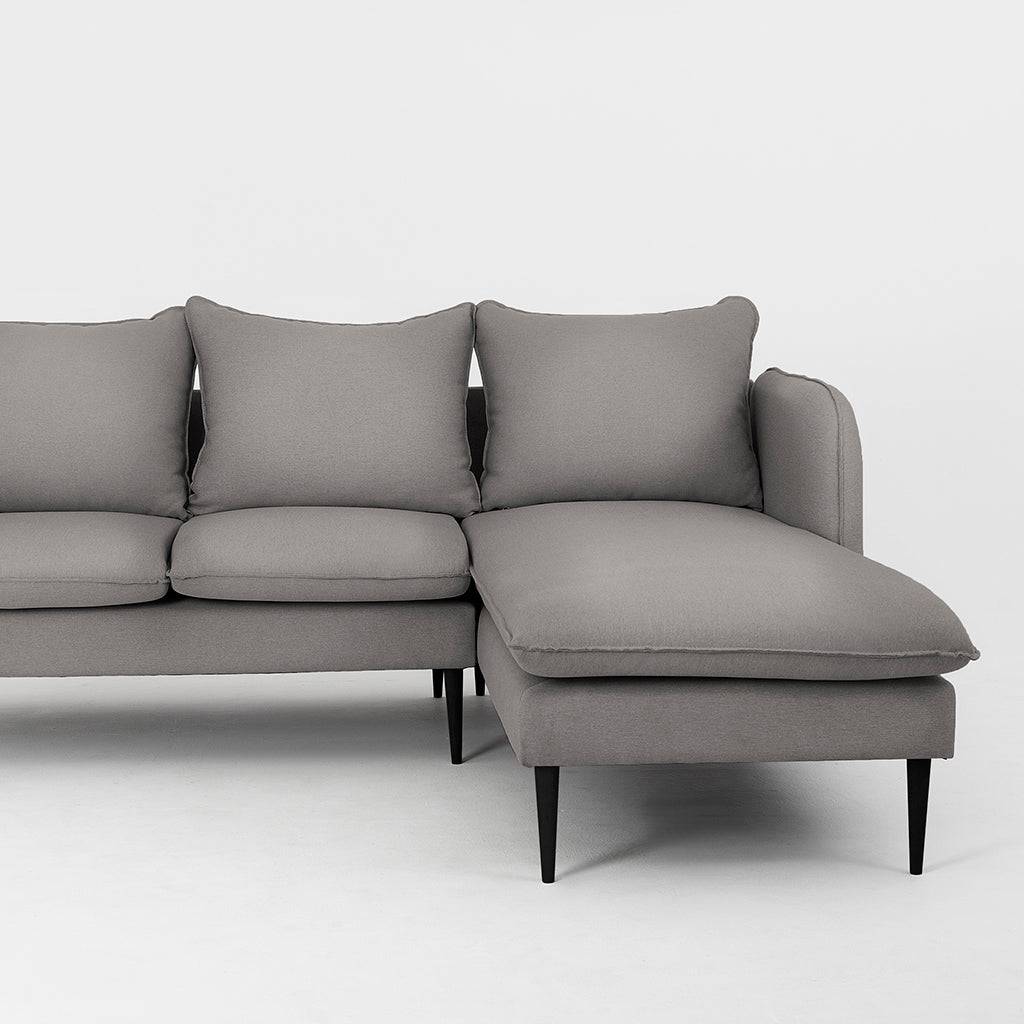 Ecksofa POSH P Schwarz - Stahl
