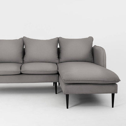 Ecksofa POSH P Schwarz - Stahl
