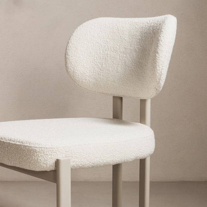 Poltrona FLARA rivestita panna gambe beige