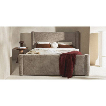 Letto ZENNA imbottito 160x200 cm, beige con contenitore