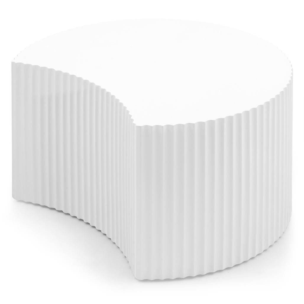 Set tavolini da caffè ZOE rigato bianco