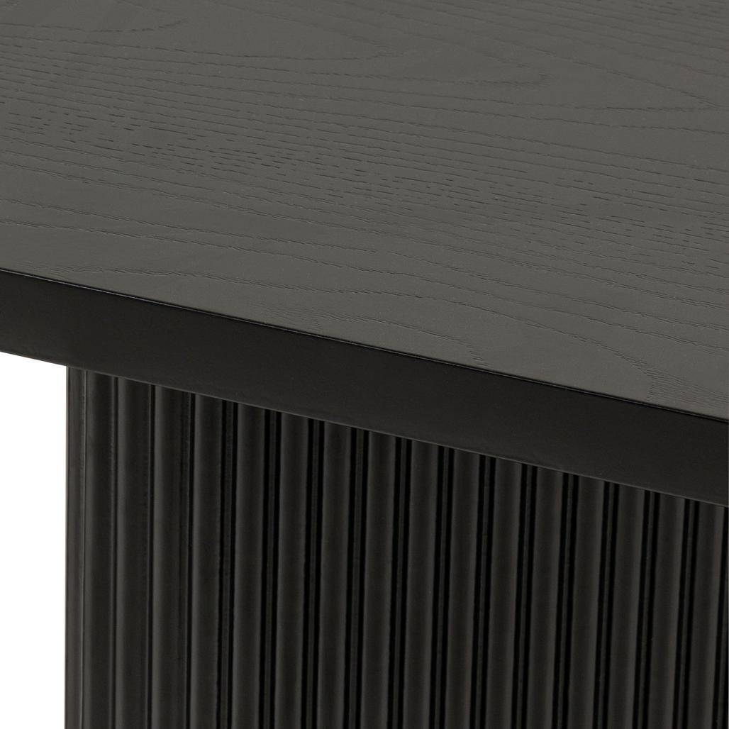 Scrivania/Console 140 cm ALREQUIN, nero, con listelli