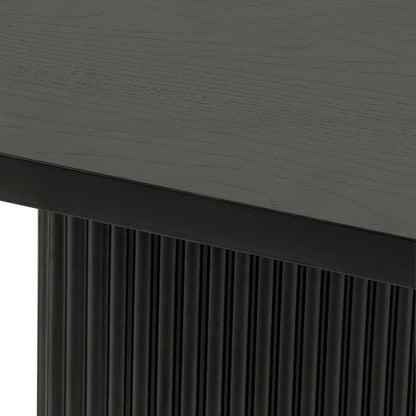 Scrivania/Console 140 cm ALREQUIN, nero, con listelli