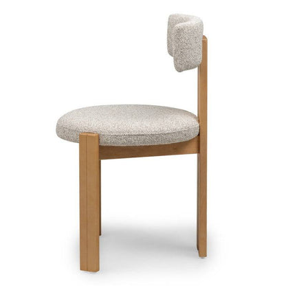 Stuhl MARTIN beige-cremefarben Naturholz